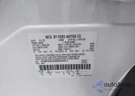 2022 Ford Edge Titanium from USA, damaged, VIN 2FMPK4K99NBA28814